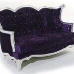 3 Seater Purple Couch - Prop For Hire
