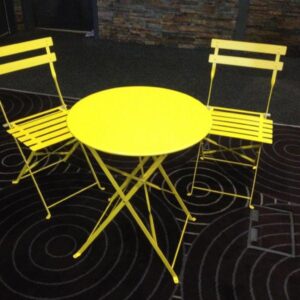 Yellow Bistro Furniture - Prop For Hire