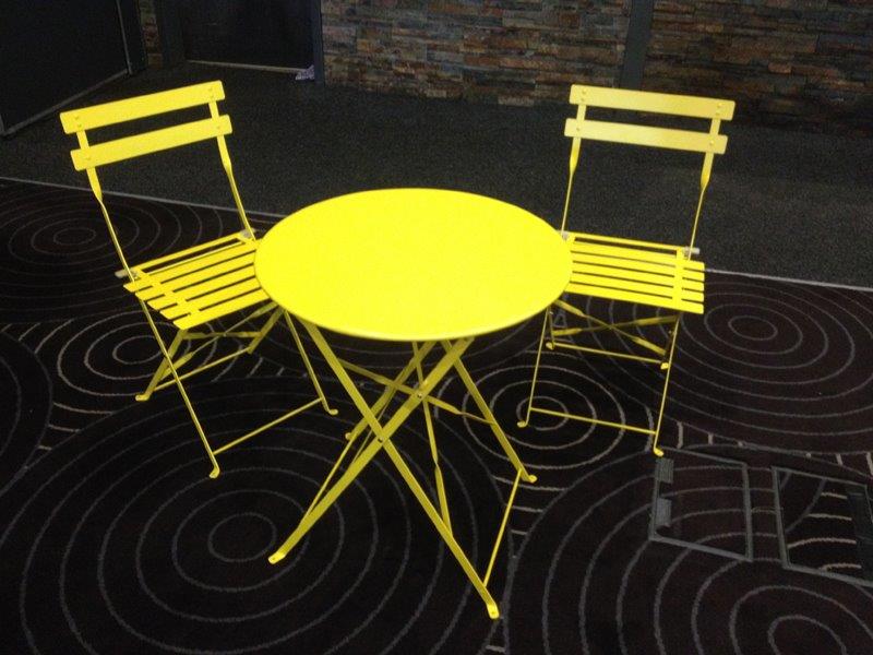 Yellow Bistro Furniture - Prop For Hire