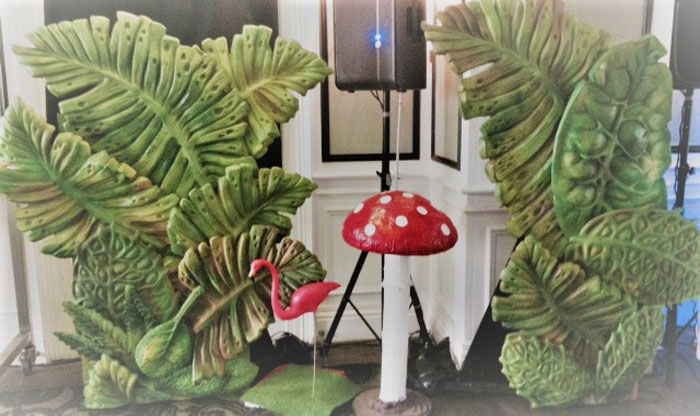 Alice Fluoro Leaves - Prop For Hire