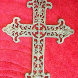 Antique Metal Crucifix - Prop For Hire