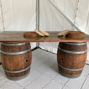 Barrel Buffet Table - Prop For Hire