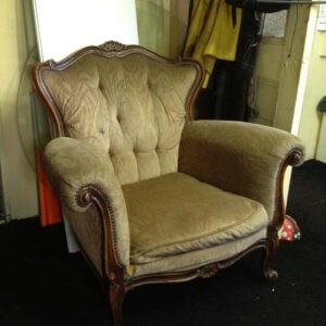 Beige Victorian Armchair - Prop For Hire