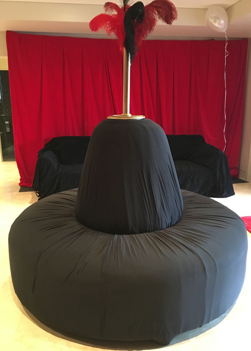 Black Ottoman - Prop For Hire