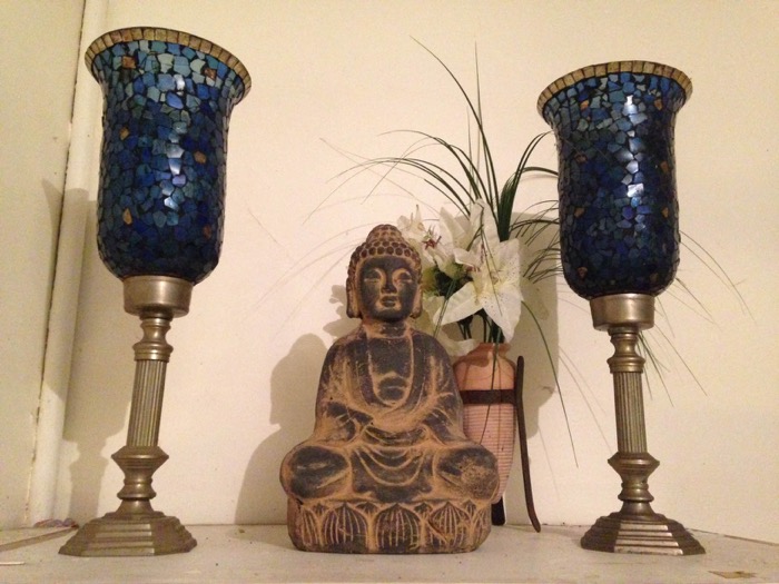 Blue Glass Candelabra - Prop For Hire