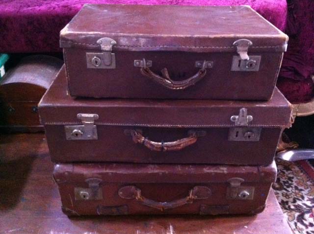 Brown Suitcases - Prop For Hire