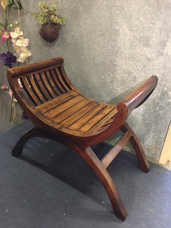 Curved Timber Throne - Prop For Hire