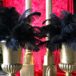 Gangster Tall Gold Urns - Prop For Hire
