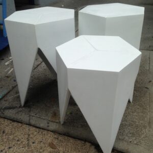 Geometric Snow Tables - Prop For Hire