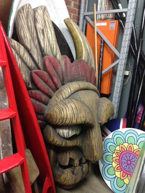 Giant Indian Totem Head - Prop For Hire