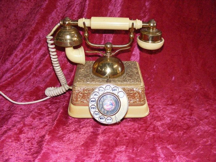 Gold And Cream Phone - Prop For Hire