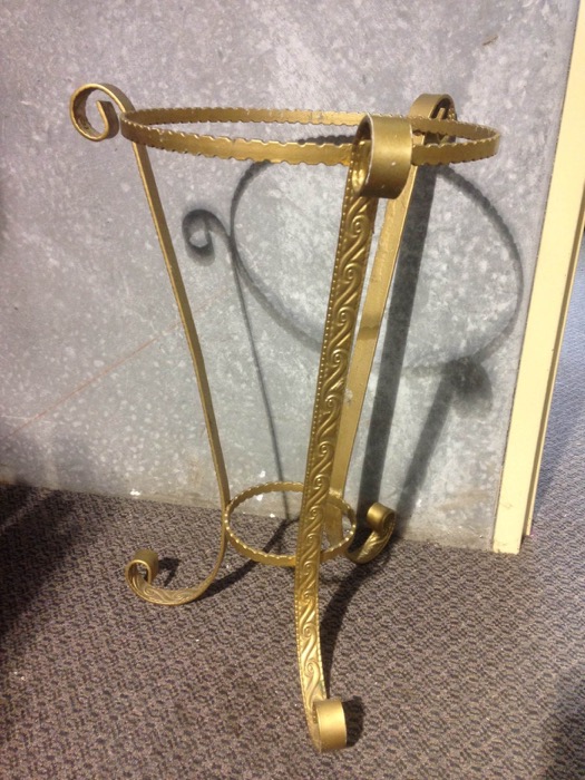 Gold Ornate Metal Plinth - Prop For Hire