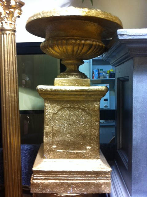 Gold Plinth Urn - Prop For Hire
