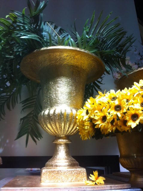 Large Gold Urn - Prop For Hire