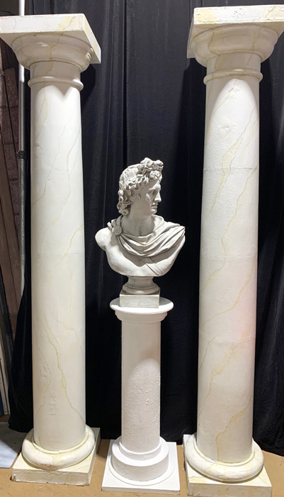 Marble Bust Columns - Prop For Hire