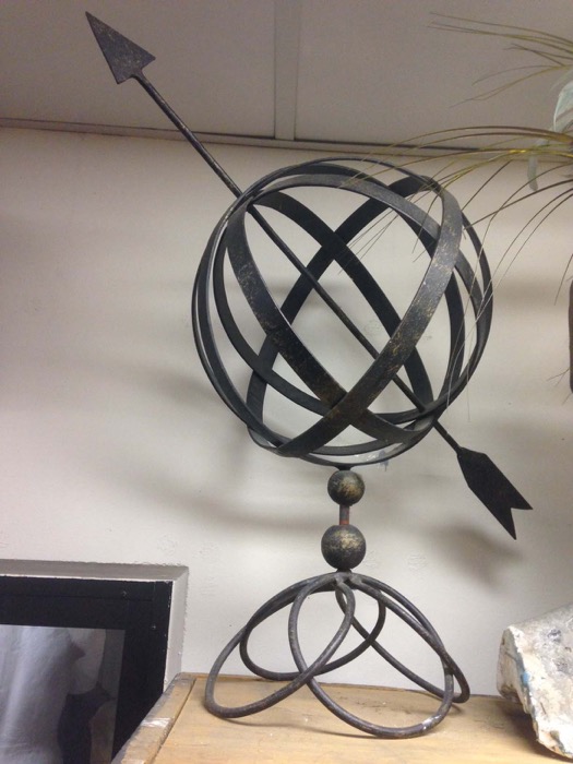 Metal Globe On Stand - Prop For Hire
