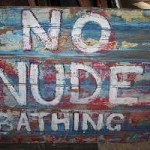 No Nude Bathing Sign - Prop For Hire