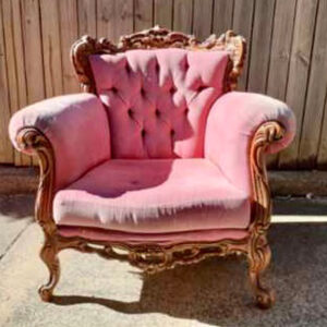 Pink French Armchair - Prop For Hire