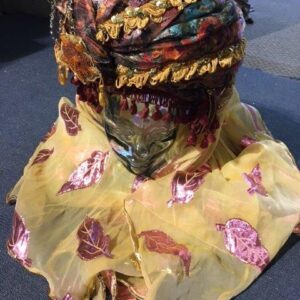 Purple Yellow Turban - Prop For Hire