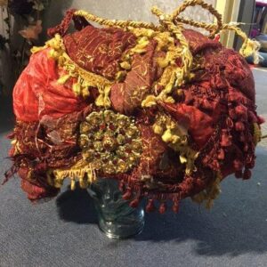 Red Gold Turban - Prop For Hire