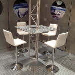 Retro White Bar Stools - Prop For Hire