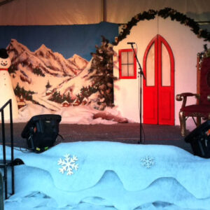 Snowman Cottage Scene - Prop For Hire