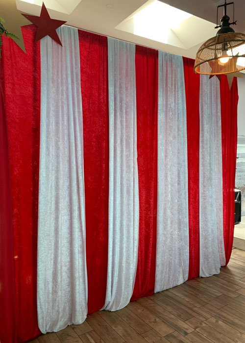 Striped Circus Drapes - Prop For Hire