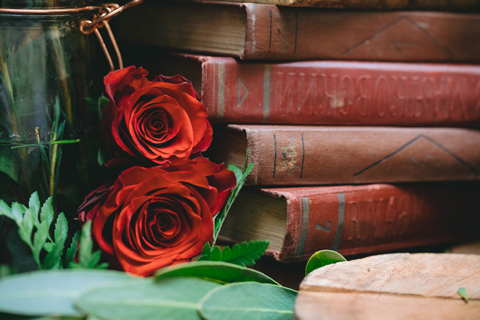 Vintage Books and Roses - Prop For Hire