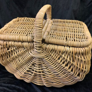 Vintage Natural Picnic Basket - Prop For Hire