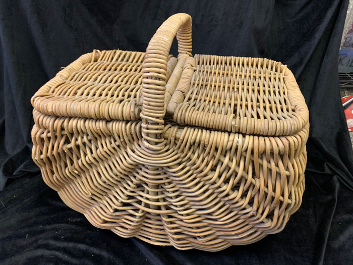 Vintage Natural Picnic Basket - Prop For Hire