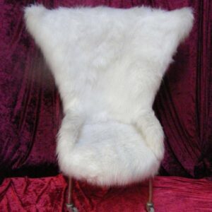 White Fur Chair - Prop For Hire
