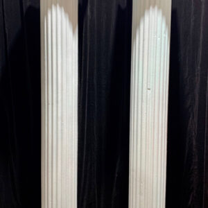 White Ribbed Columns - Prop For Hire