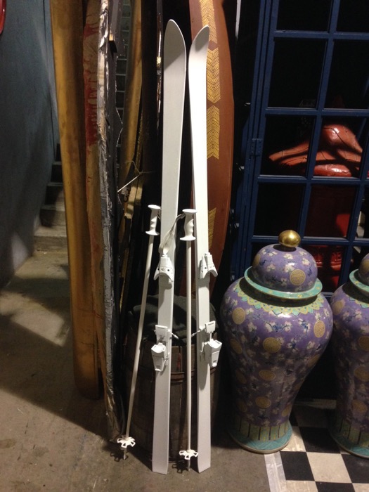 White Snow Skis - Prop For Hire