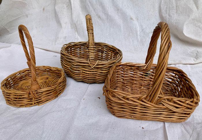 Willow Baskets With Handles - Prop For Hire